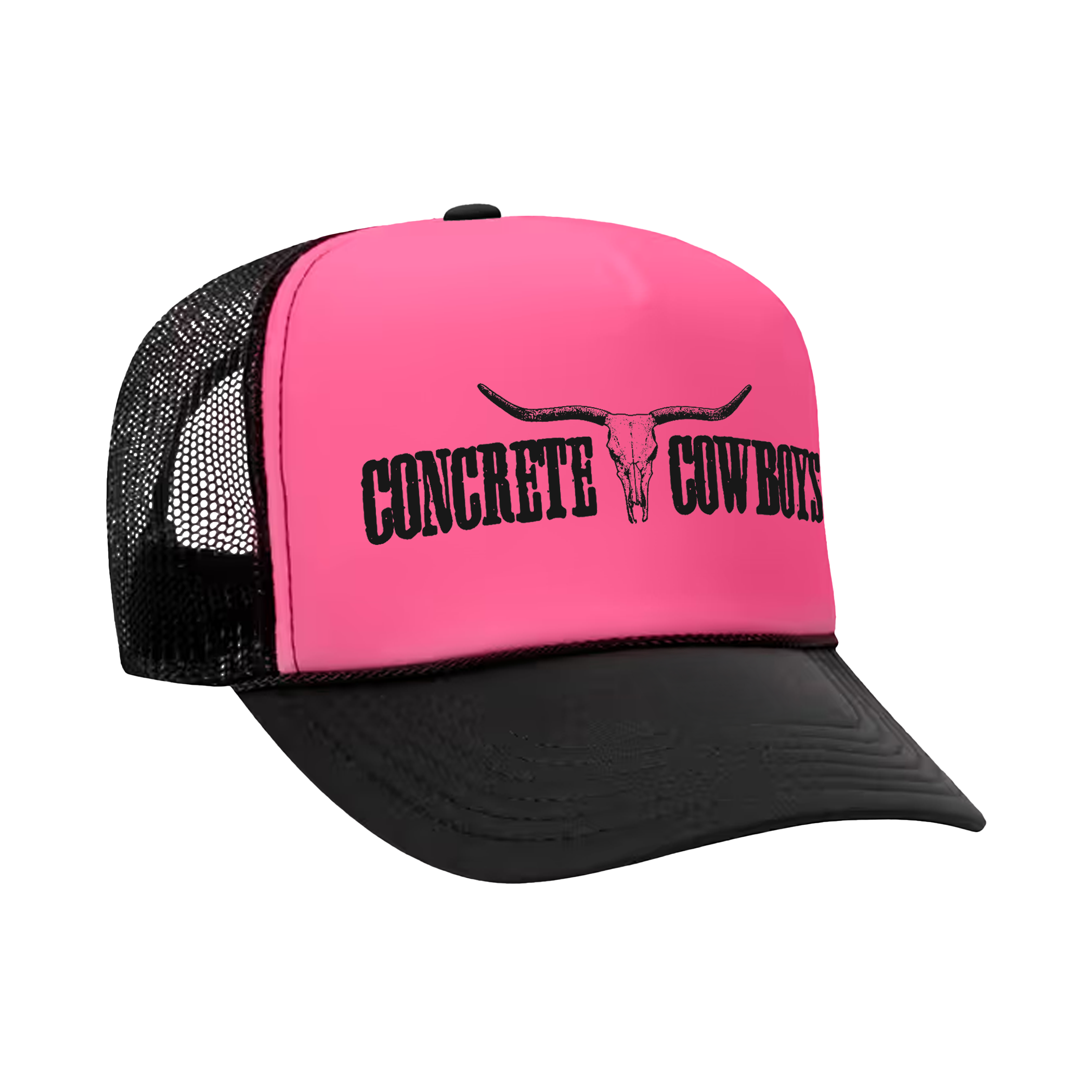 Trucker Hat - Neon Pink/Black