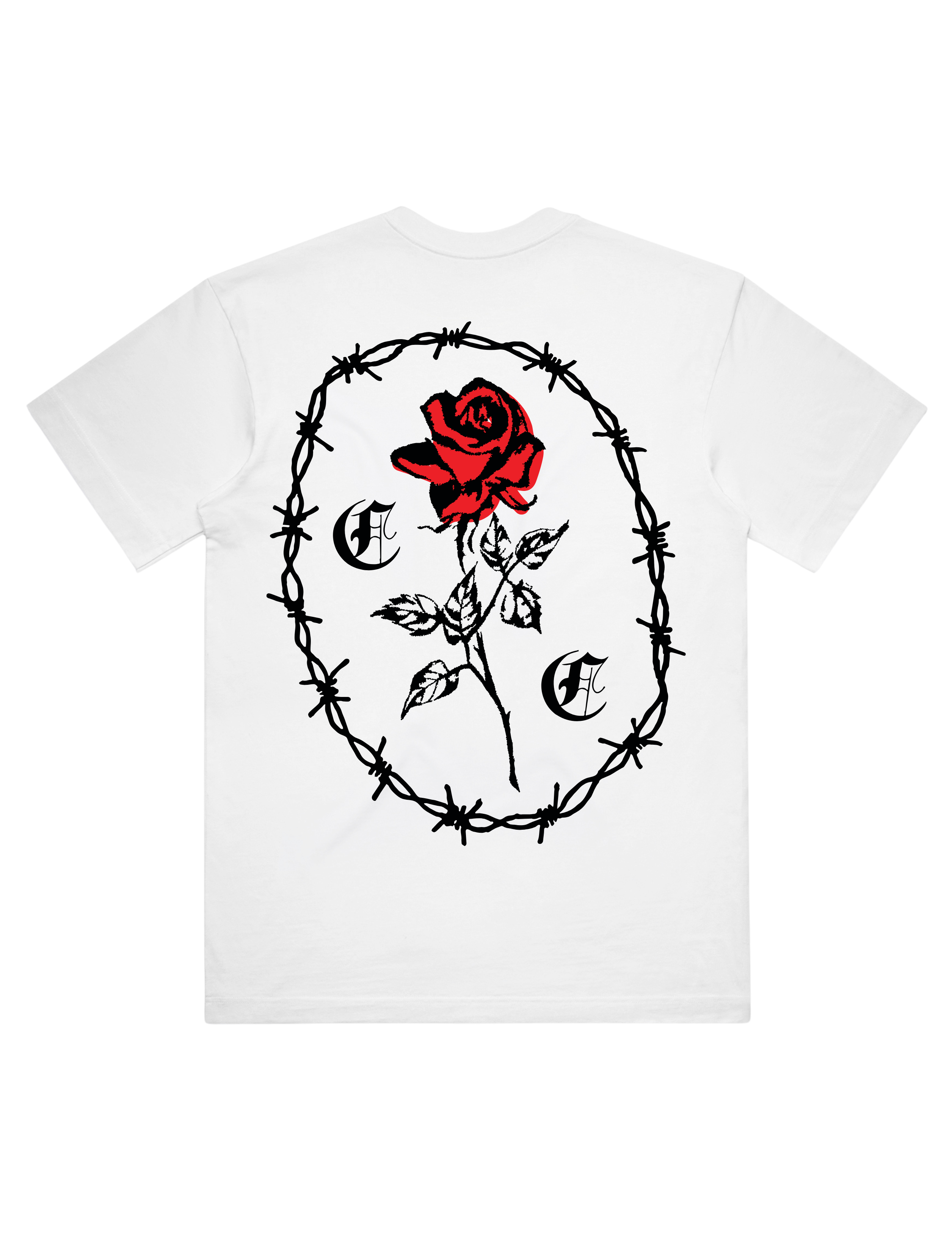 Barbed Rose - White Box Tee