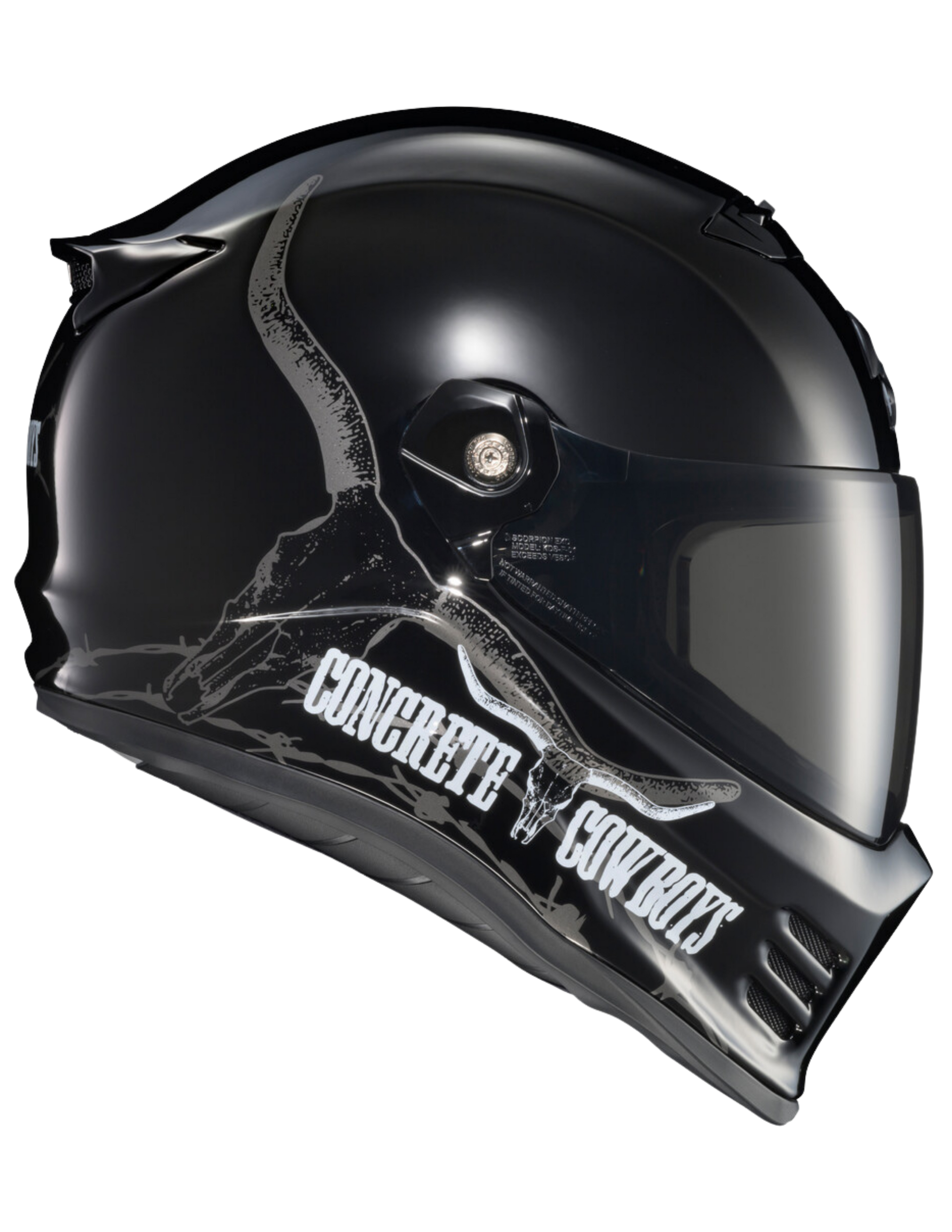 scorpion cruiser helmet SCORPION HELMETS X CONCRETE COWBOYS GLOSS BLK