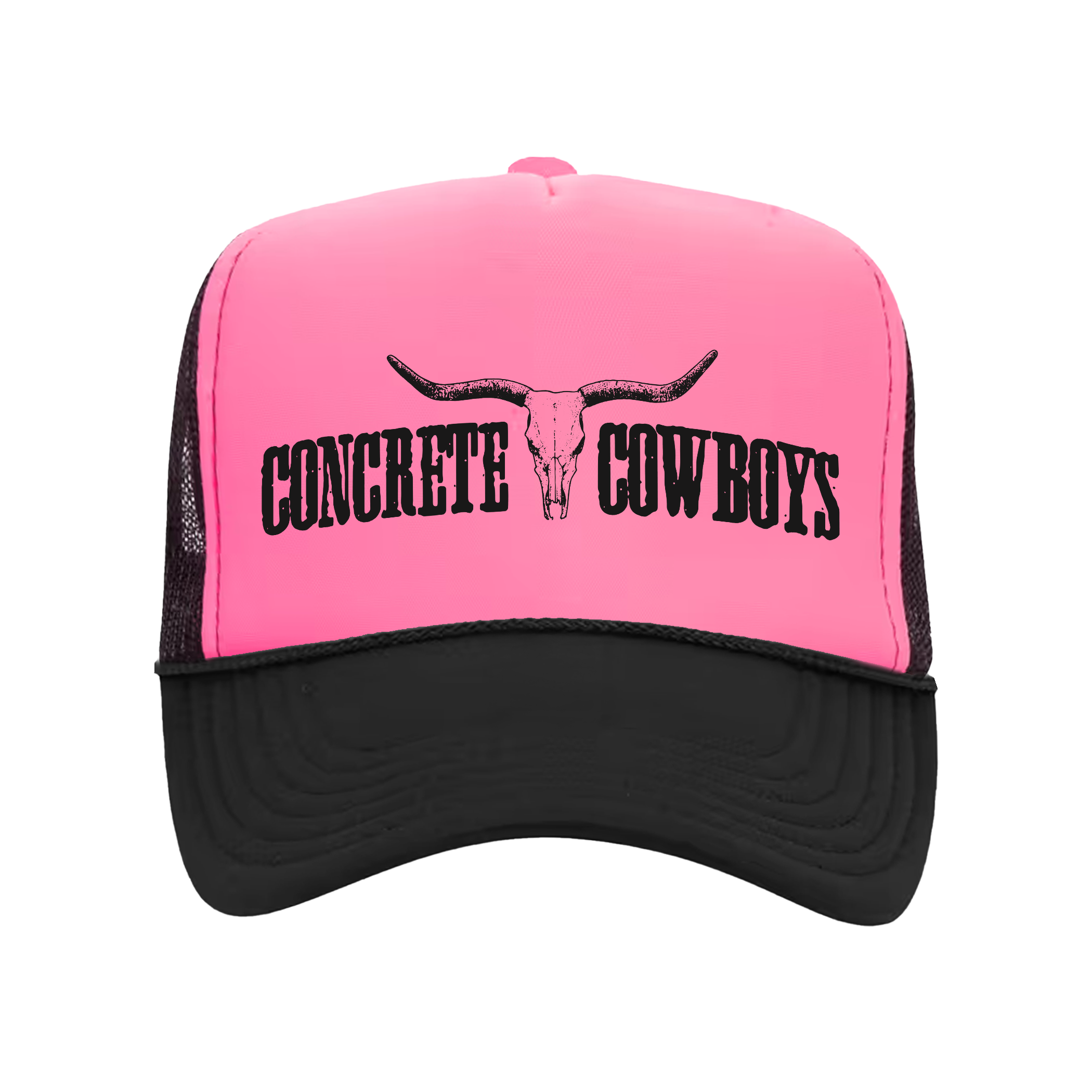 Trucker Hat - Neon Pink/Black