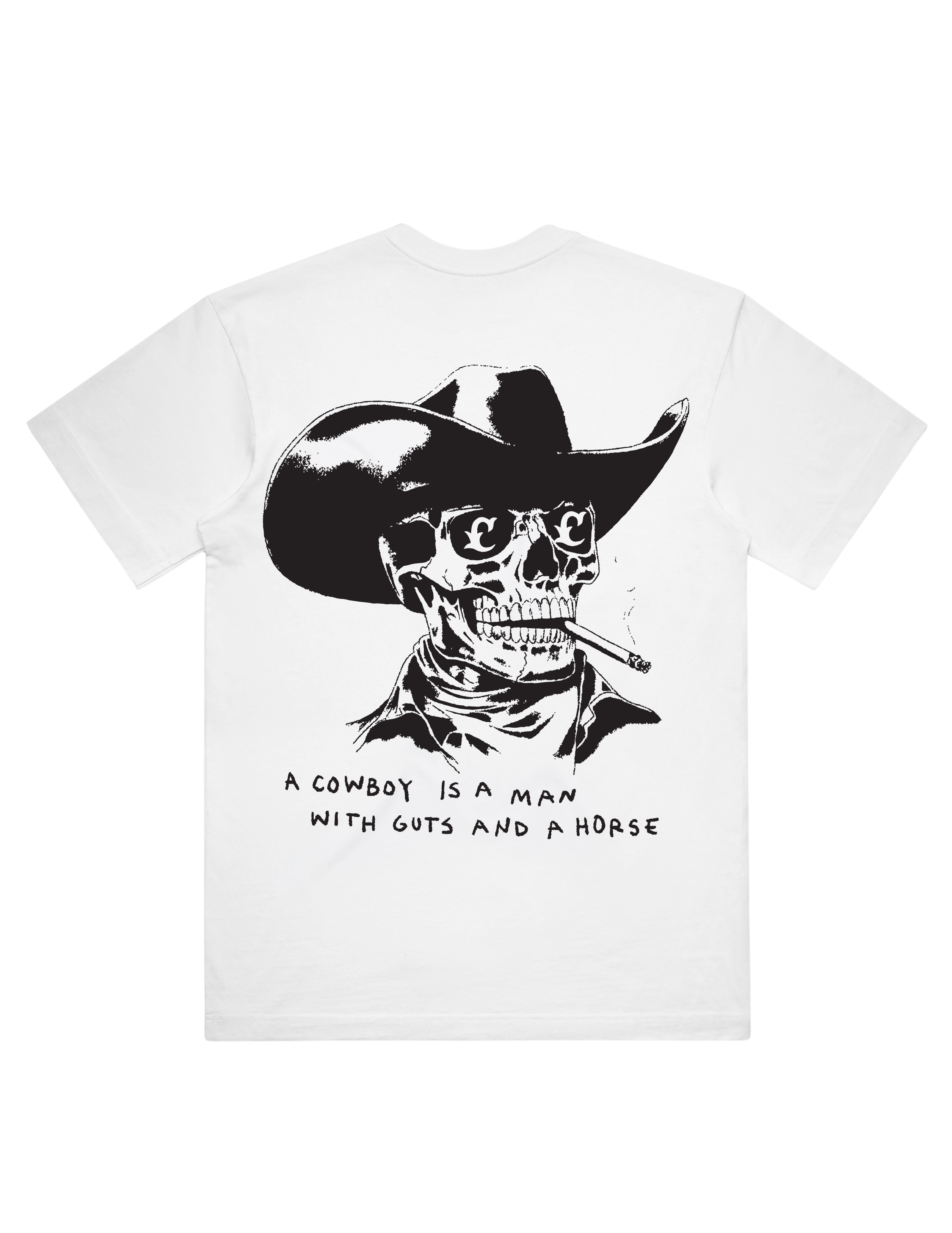 Guts & A Horse White Box Tee