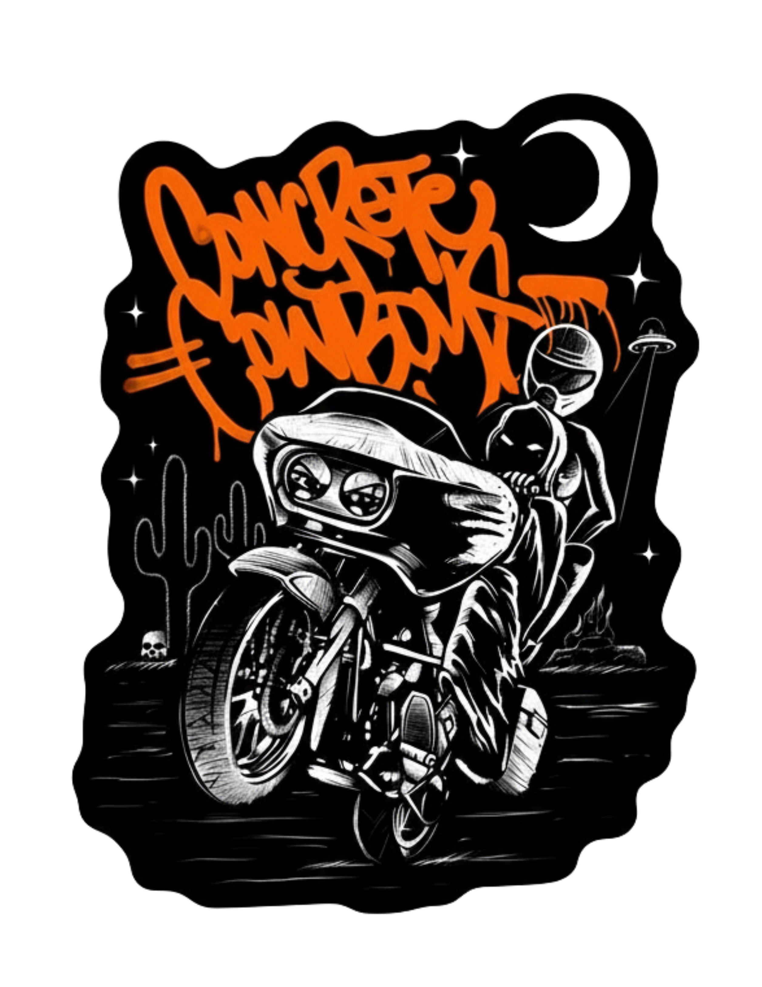 Late Night Rider Sticker